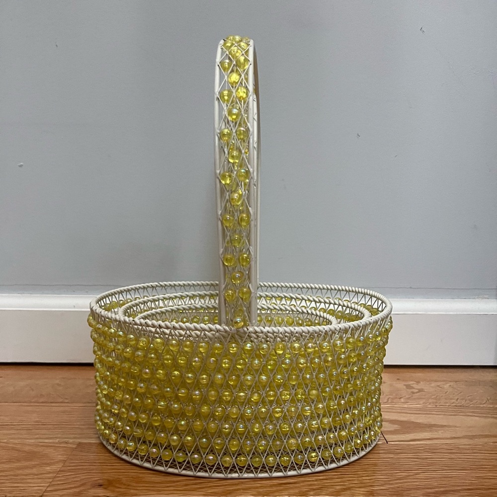Beaded Basket 3 pieces